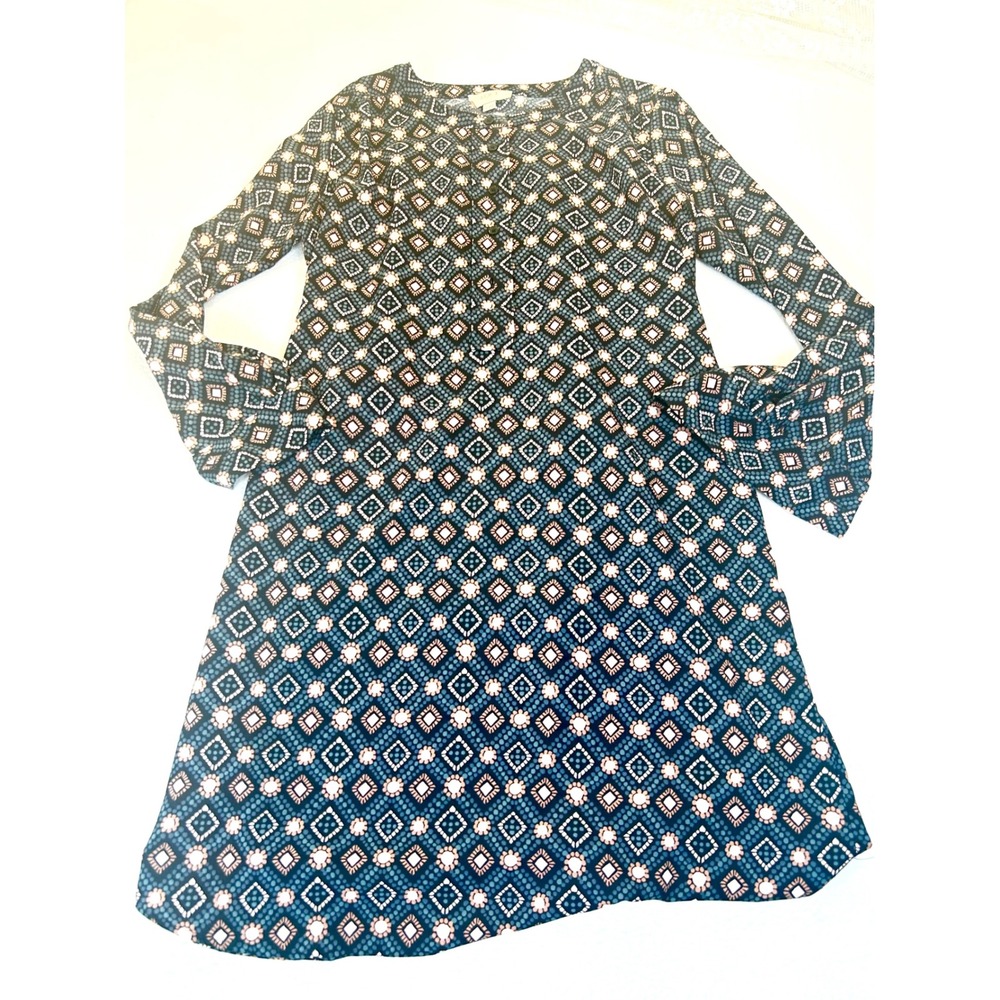 LOFT Tunic Women SP Blue Geometric Career